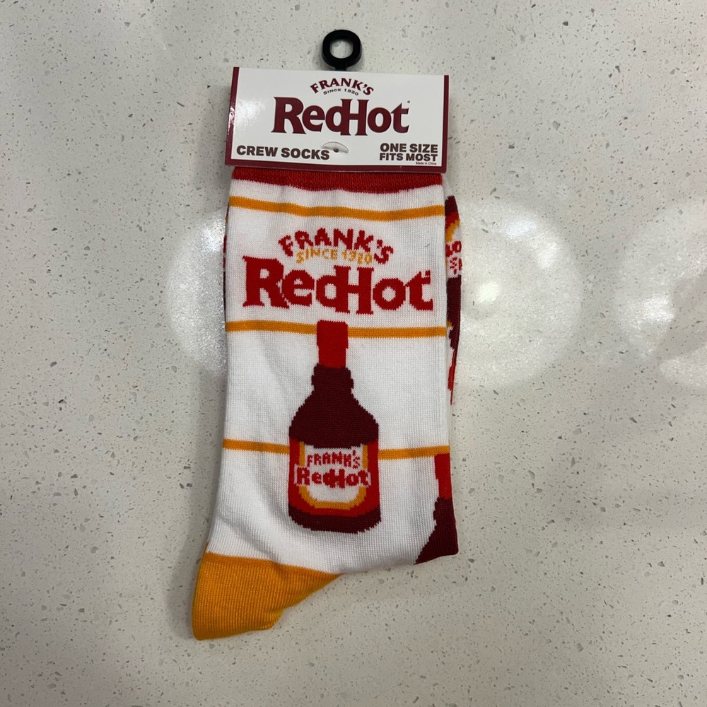 Frank's RedHot Crew Socks - White and Red